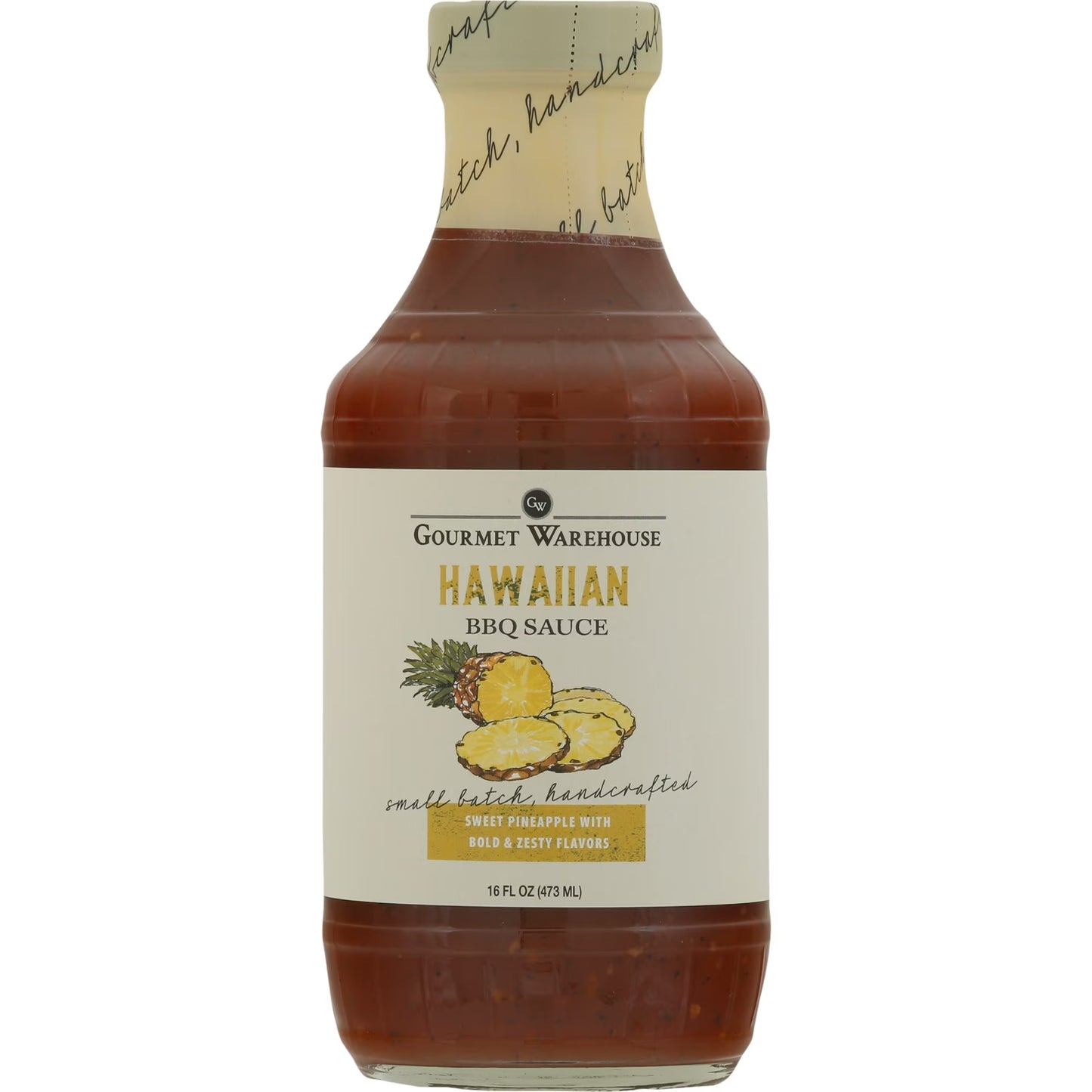 Gourmet Warehouse Hawaiian BBQ Sauce, 16 oz – Tropical Pineapple Flavor
