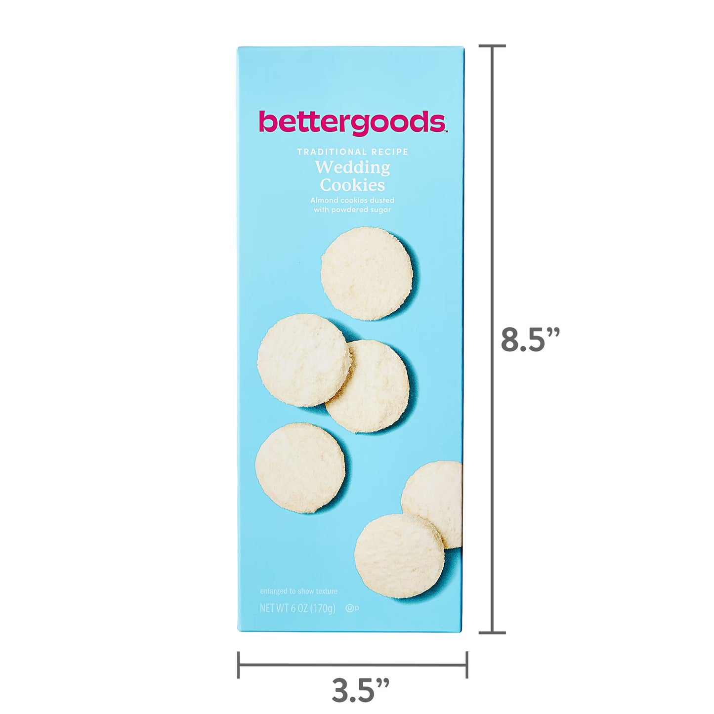 (4 pack) bettergoods Traditional Recipe Wedding Cookies, 6 oz