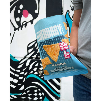 Legendary Popped Protein Chips, 20g Protein, Ranch, 34g per individual bag