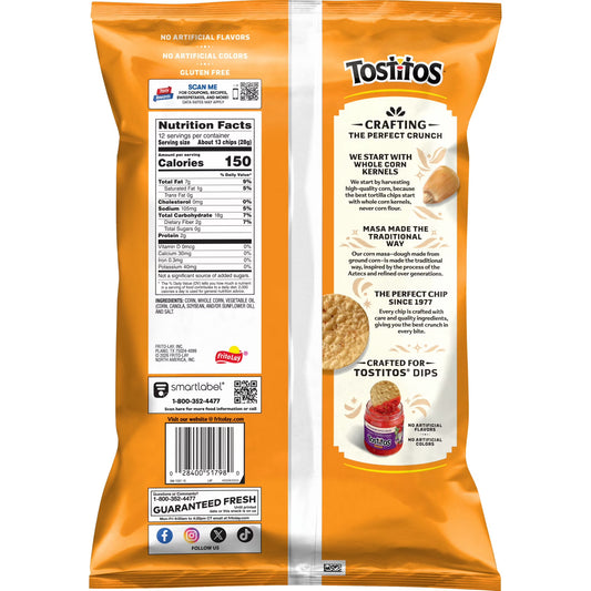 Tostitos Tortilla Chips Crispy Rounds, 12 oz Bag