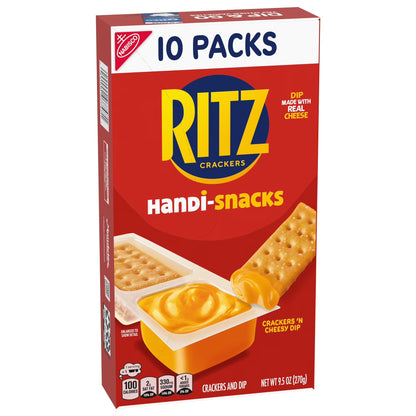 Handi-Snacks RITZ Crackers 'N Cheesy Dip Snack Packs, 10 Snack Packs