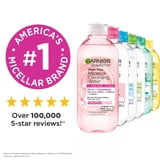 Garnier SkinActive Micellar Cleansing Water All in 1 Hydrating Rose Water Makeup Remover, Face Cleanser, 13.5 fl oz