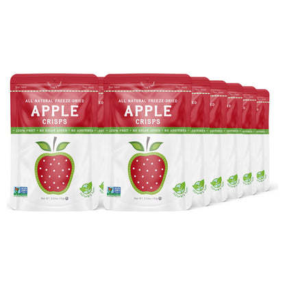 Nature’s Turn Freeze-Dried Apple Crisps, No Added Sugar, Healthy Natural Fruit Crisp Snack for School Lunches, 6 Pack (0.53 oz Each)