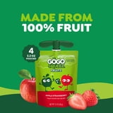 (2 pack) GoGo squeeZ No Sugar Added Apple Strawberry Applesauce Pouches, 3.2 oz (4 Pack)