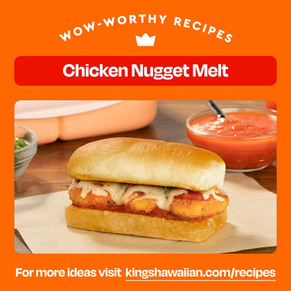 King's Hawaiian Original Hawaiian Sweet Mini Sub Rolls 6 Count, 12 oz, Shelf-Stable