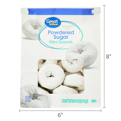 Great Value Powdered Sugar Mini Donuts, 10 oz