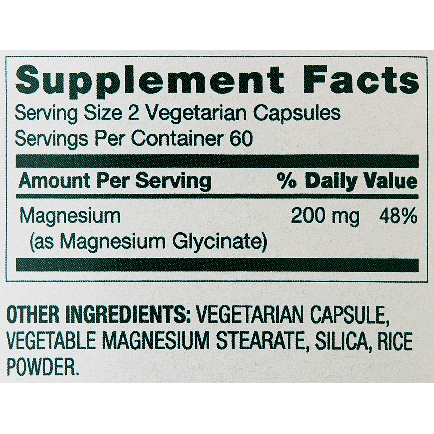 Spring Valley High Absorption Magnesium Glycinate Capsules for Bone and Muscle Support, 200 mg, 120 Count