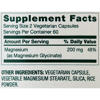 (3 pack) Spring Valley High Absorption Magnesium Glycinate Capsules for Bone and Muscle Support, 200 mg, 120 Count