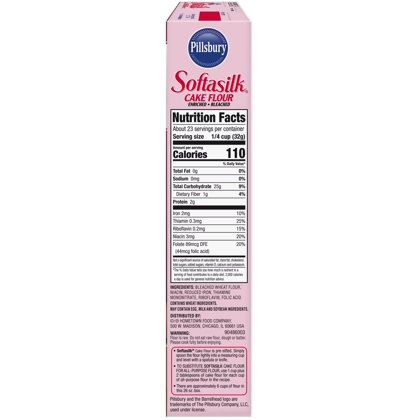 (6 pack) Pillsbury Softasilk Cake Flour, 26 oz Box