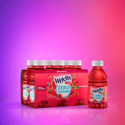 Welch's Strawberry Zero Sugar Drink, 10 fl oz Bottle