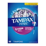 Tampax Pearl Tampons with LeakGuard Braid, Ultra Absorbency, 32 Count