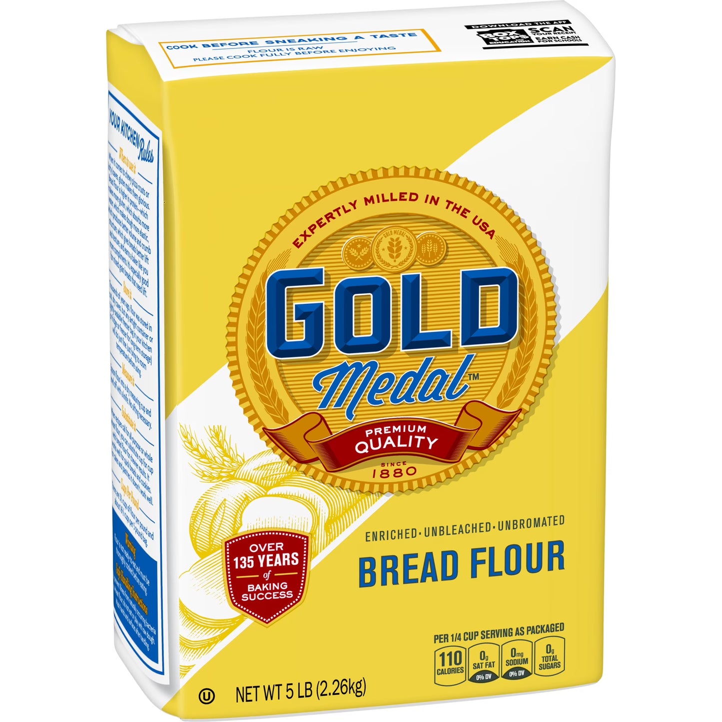 Gold Medal Premium Quality Bread Flour for Baking 5 lb