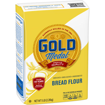 Gold Medal Premium Quality Bread Flour for Baking 5 lb