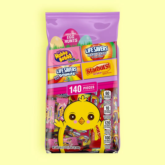Skittles, Starburst, Life Savers & Hubba Bubba Easter Basket Skittles, Starburst, Life Savers & Hubba Bubba Easter Basket Stuffers - 140 Ct BagStuffers - 140 Ct Bag