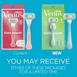 Venus Manual Razor, Extra Smooth for Women, 5 Blades, Handle + 2 Refills, Green