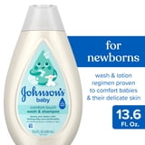 (3 pack) Johnson's Baby Comfort Touch Newborn Wash & Shampoo, 13.6 fl. oz