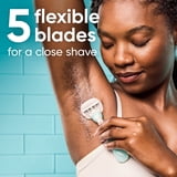 Gillette Venus ComfortGlide Sensitive Disposable Razor for Women, 5 Blades with a Touch of Aloe, Water-Activated Moisture Bars, 2ct