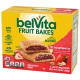belVita Fruit Bakes, Strawberry, Soft Baked Breakfast Bars, 5 Packs (2 Fruit Bars Per Pack)