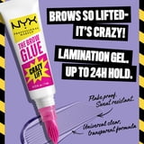 NYX Professional Makeup The Brow Glue Crazy Lift, Shaping Flake-Proof Eyebrow Gel, 24 Hour Hold, Clear, 0.23 fl oz