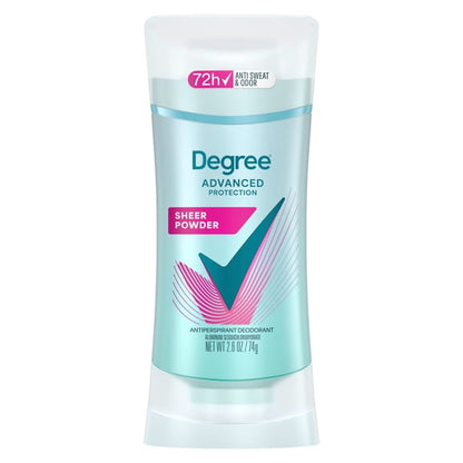 Degree Advanced Protection Antiperspirant Deodorant For 72-Hour Sweat & Odor Control For Women, Sheer Powder With Body Heat Activated Technology, 2.6 oz