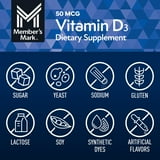 Member's Mark Vitamin D3, 50 mcg, 400 ct.