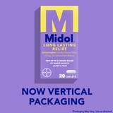 Midol Long Lasting Relief Menstrual Pain Relief Caplets, 20 Count