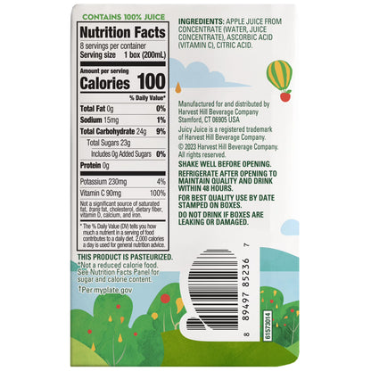 Juicy Juice 100% Juice, Apple Juice, 8 Count, 6.75 fl oz Juice Boxes