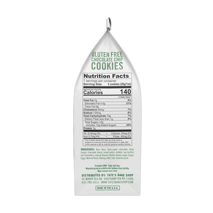 Tate's Bake Shop Gluten Free Chocolate Chip Cookies, Gluten Free Cookies, 7 oz