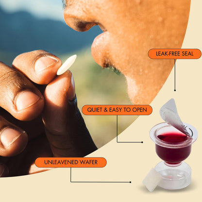The Miracle Meal Chalice Pre-filled Communion Cups: 100% Concord Grape Juice & Wafer - Box of 100