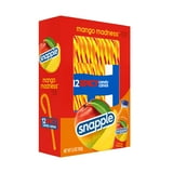 Spicy Mango Snapple Christmas Holiday Candy Canes Stocking Stuffers Individually Wrapped Treats, 12 Count