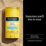 (3 pack) Neutrogena Beach Defense SPF 50+, Face Sunscreen Stick, Travel Size Sun Care, 1.5 oz