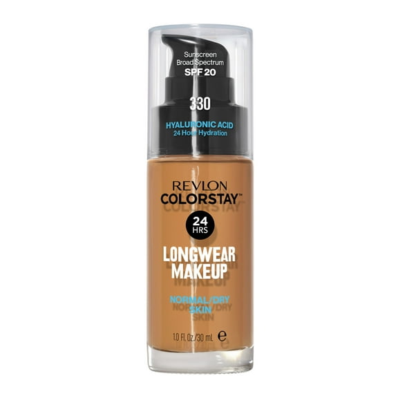 Revlon ColorStay Liquid Foundation Makeup, Normal/Dry Skin, SPF 20, 330 Natural Tan, 1 fl oz