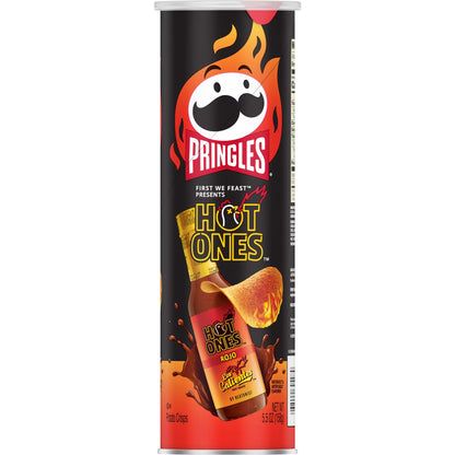 Pringles Rojo Potato Crisps Chips, Lunch Snacks, 5.5 oz Canister