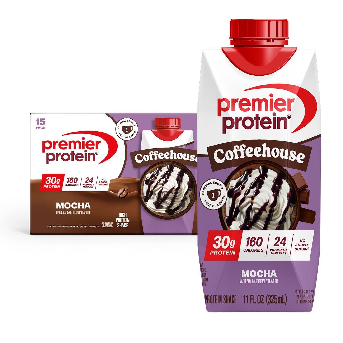 Premier Protein High Protein Shake, Coffeehouse Mocha, 11 fl. oz., 15 pk.