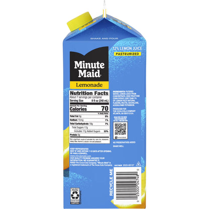 Minute Maid Lemonade Carton, 59 fl oz