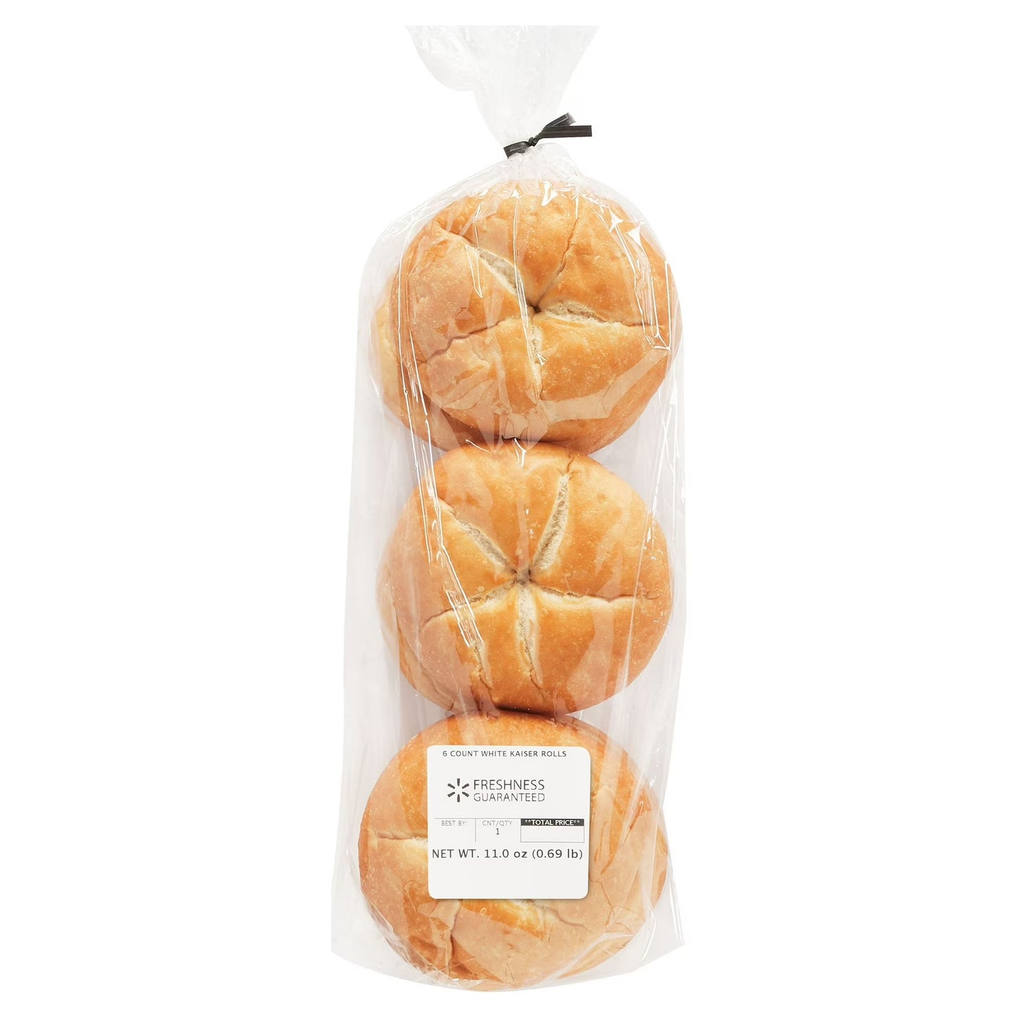 Freshness Guaranteed White Kaiser Rolls, Shelf-Stable, Regular, 11 oz, 6 Count