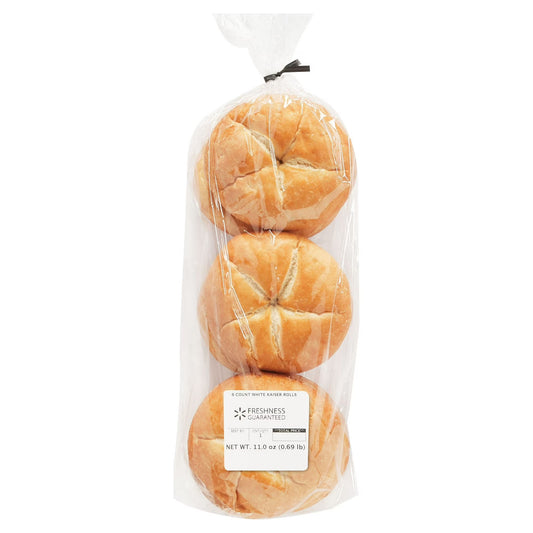 Freshness Guaranteed White Kaiser Rolls, Shelf-Stable, Regular, 11 oz, 6 Count