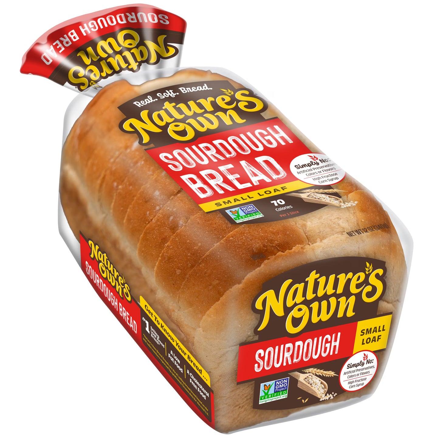Nature's Own Sourdough, Small Loaf Size, Non-GMO Sliced Sourdough Sandwich Bread, 12 oz Loaf