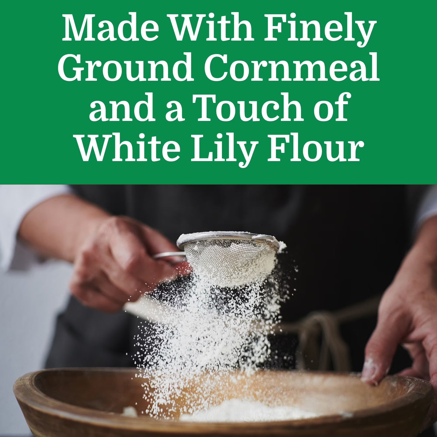 (2 pack) White Lily Self-Rising Buttermilk White Cornmeal Mix, 5 lb Bag