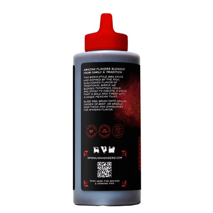 Spanglish Asadero Birria BBQ Sauce for Beef, Pork, and Chicken, 15 oz Bottle