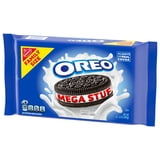 OREO Mega Stuf Chocolate Sandwich Cookies, Family Size, 17.6 oz