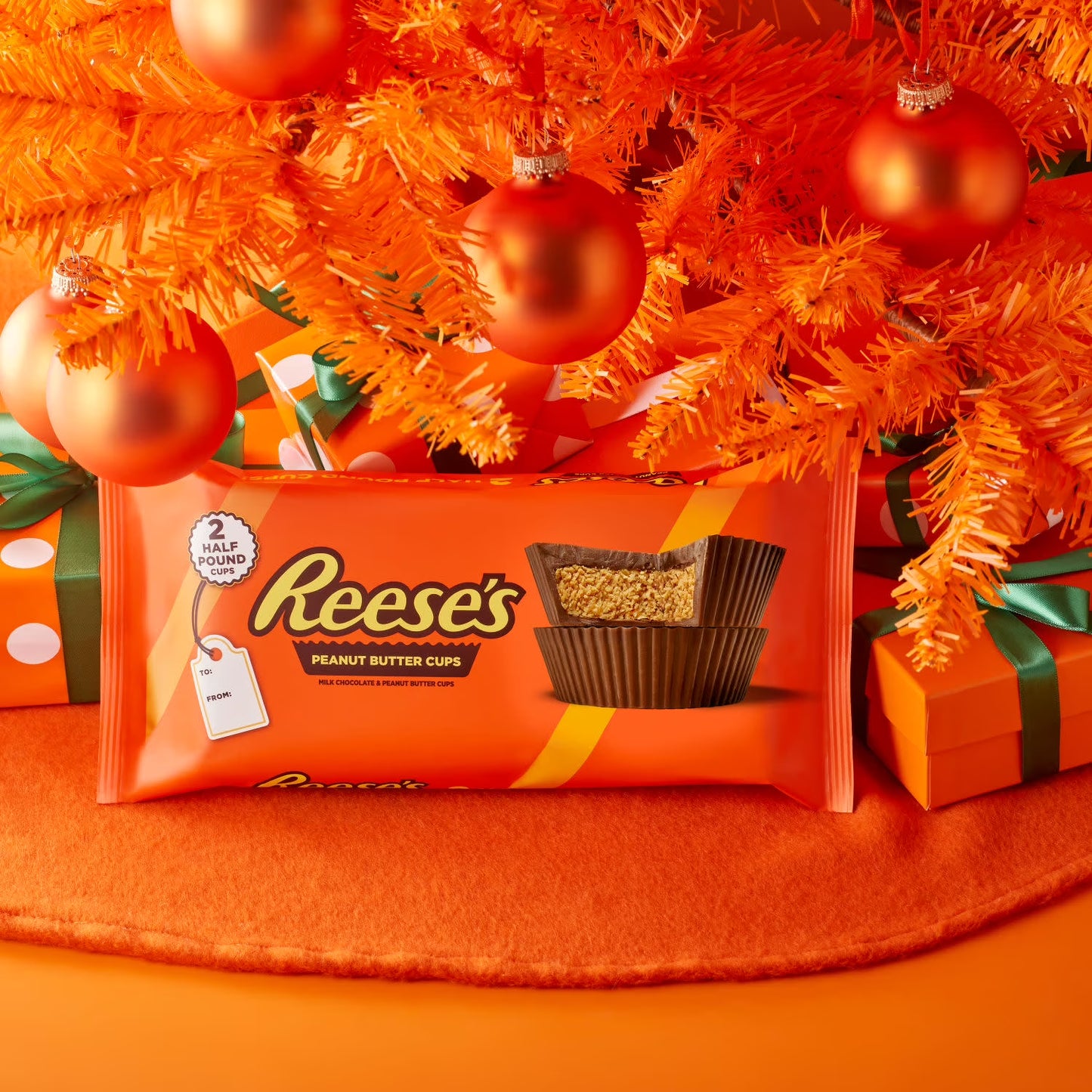 Reese's Milk Chocolate Peanut Butter Cups Candy, Pack 8 oz, 2 Pieces