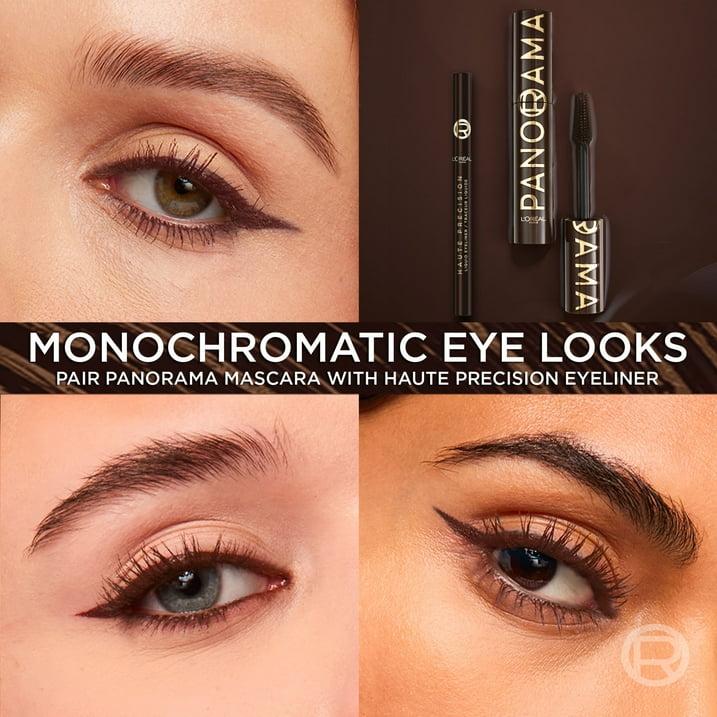 L'Oreal Paris Voluminous Panorama Mascara, Brown Leather Washable 705, 0.33 fl oz