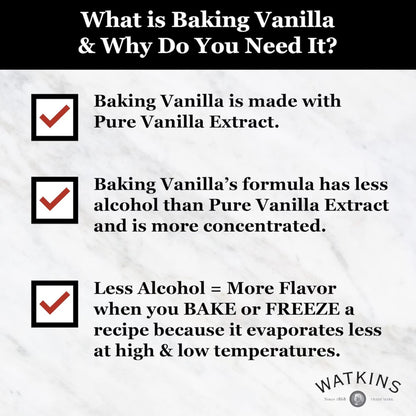 Watkins Organic Original Gourmet Baking Vanilla, with Pure Vanilla Extract and Other Natural Flavors, 2 fl oz