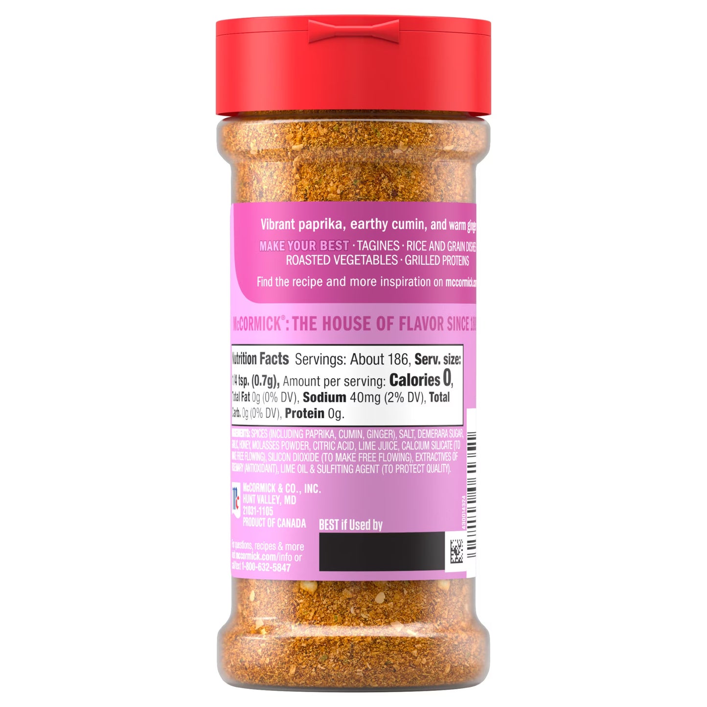 McCormick Moroccan Style Seasoning, 4.62 oz Packet