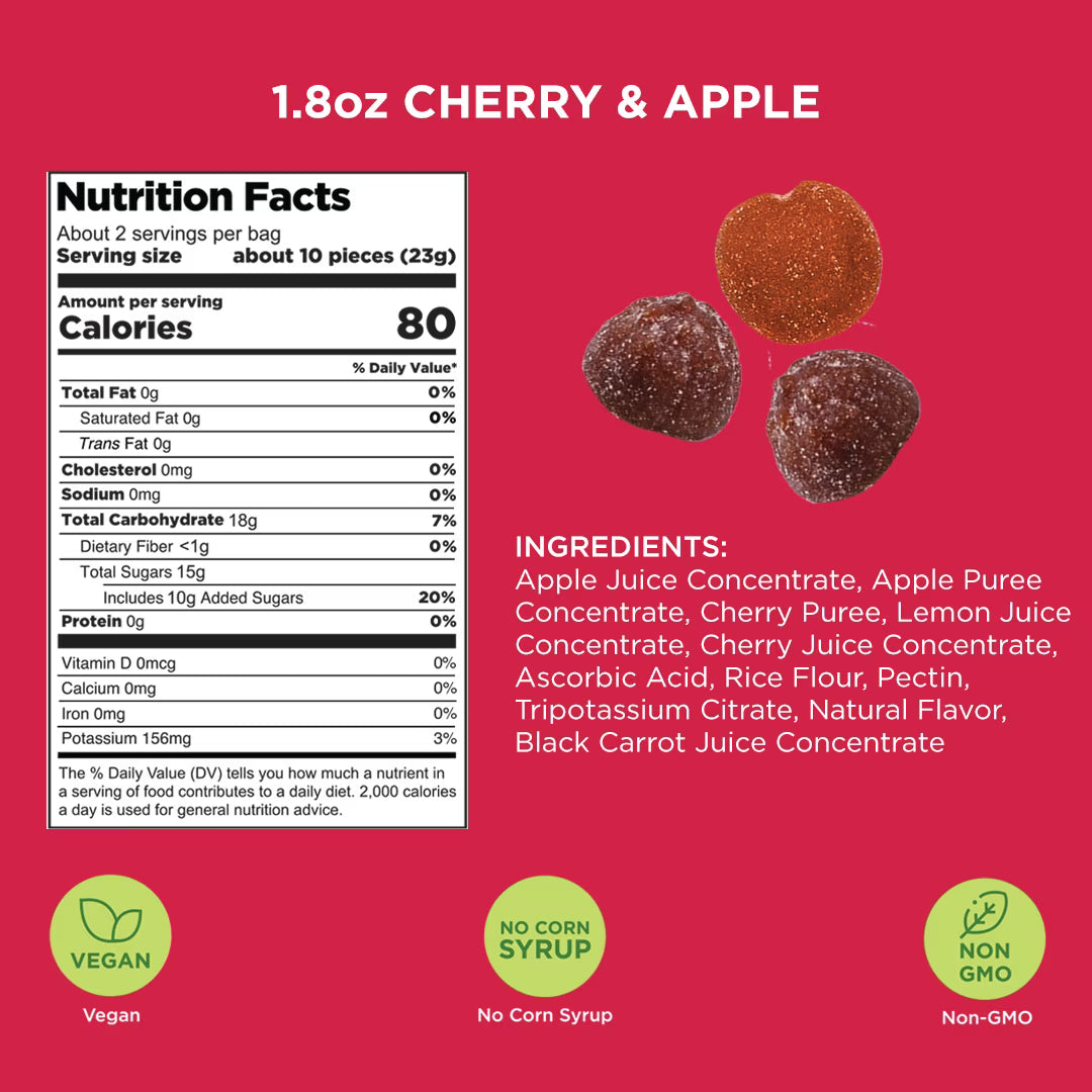 SIMPLY Fruit Bites, Fruit Snack Bundle, Peach Raspberry & Cherry Apple, 6 Pack (1.8 oz)
