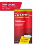 Tylenol 8 Hour Arthritis Fast, Strong Pain Relief, Acetaminophen 650 mg Extended Release, 100 Count