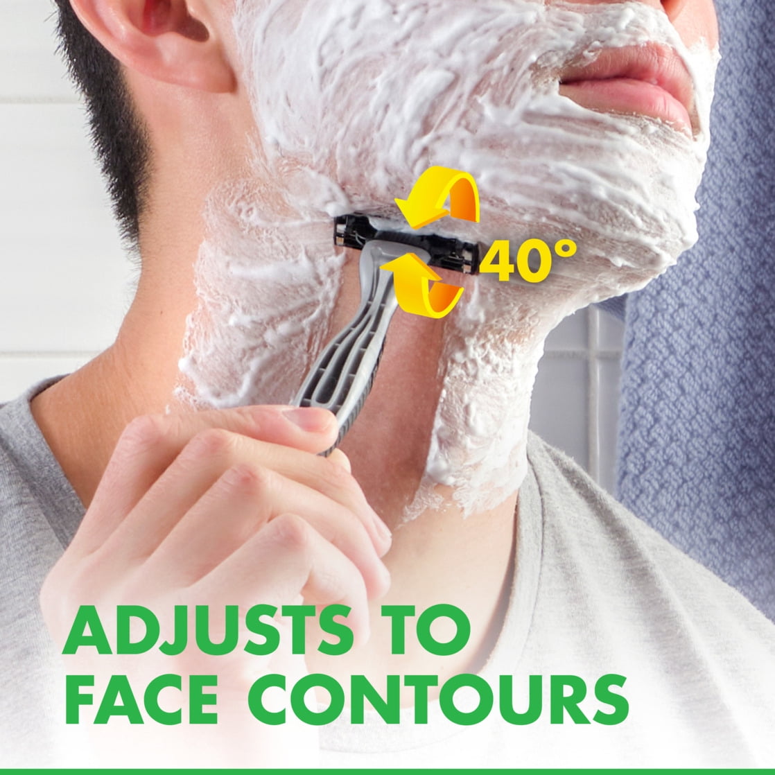 Gillette Mach 3 Sensitive Men 3 Blade Disposable Razor,3 count