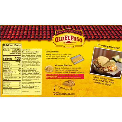 Old El Paso Crunchy Taco Dinner Kit, Easy Meal Prep, 12 Count, 8.8 oz