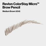 Revlon ColorStay Micro Waterproof and Long Wearing Eyebrow Pencil, 454 Medium Brown, 0.003 oz